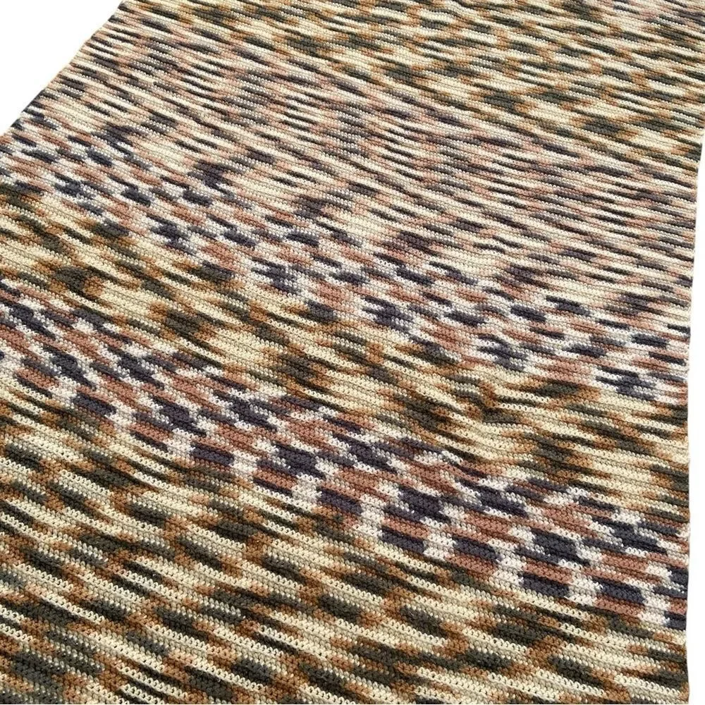 Multicolor Knit Boho Blanket in Size L: 79 in x W: 51 in